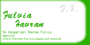 fulvia havran business card